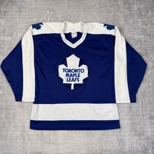 Toronto Maple Leafs Jersey Mens Medium Blue Vintage 1988 Maska CCM NHL Hockey